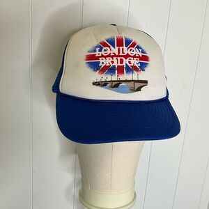 London Bridge Lake Havasu City Arizona Hat Cap Snapback Blue Mesh Back